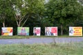 Heidelberg, Germany Ã¢â¬â September 17, 2017: Election campaign billboards of different parties for the Bundestag election on 24 Sep